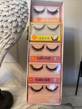 Authentic Vintage Y2K Korean Cat Eye Rave Festival False Eyelashes Lot of 9 NIP